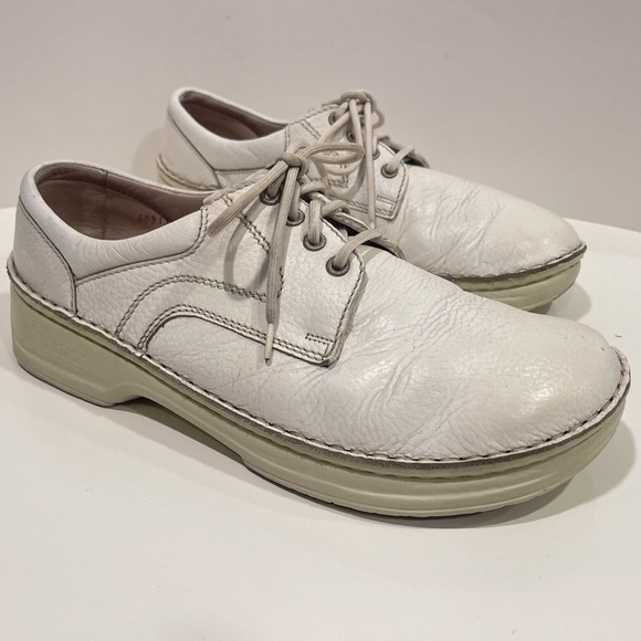 Shoes | Birkenstock White Leather Laceup Shoes Oxfords  display picture 2
